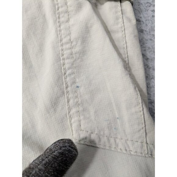 Columbia Convertible Pants Mens 40x32 Cargo Belted Omni Wick Hiking Beige - Picture 6 of 14